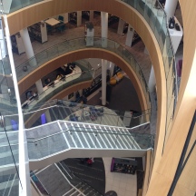 Four floors of circulation, reference and archives.